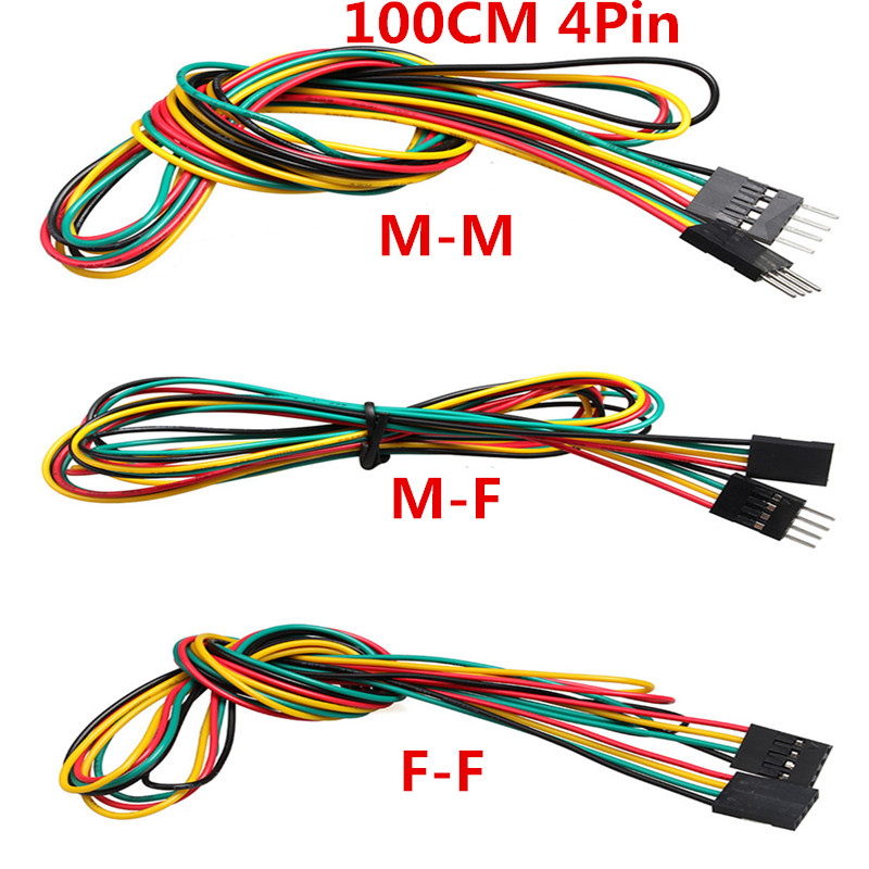 Breadboard Jumper Wire - 10 pz/lotto 4pin 100 centimetri M-M/M-F/F-F