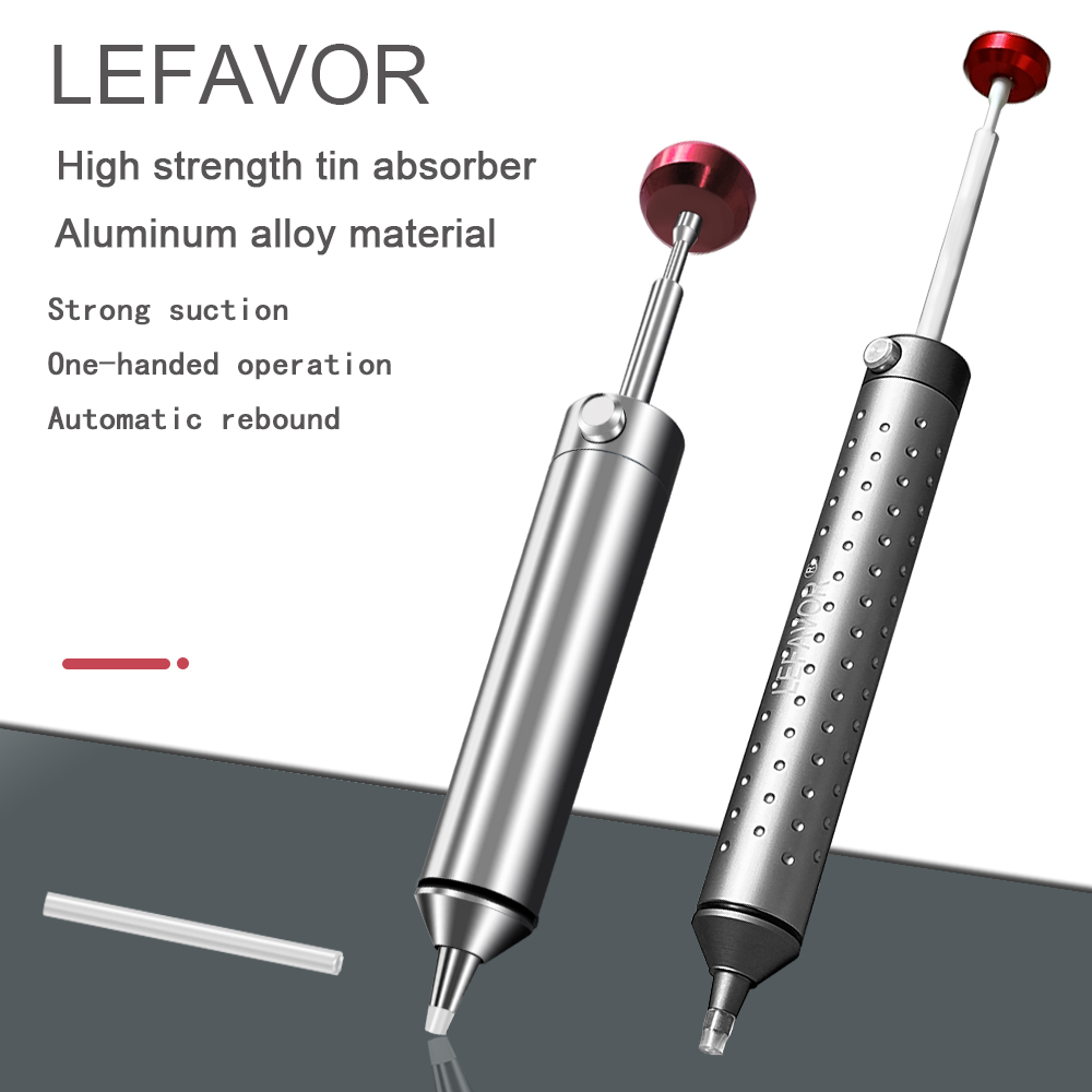 Desoldering Pump Solder - LEFAVOR Alluminio Potente Pompa Dissaldatrice Aspirazione