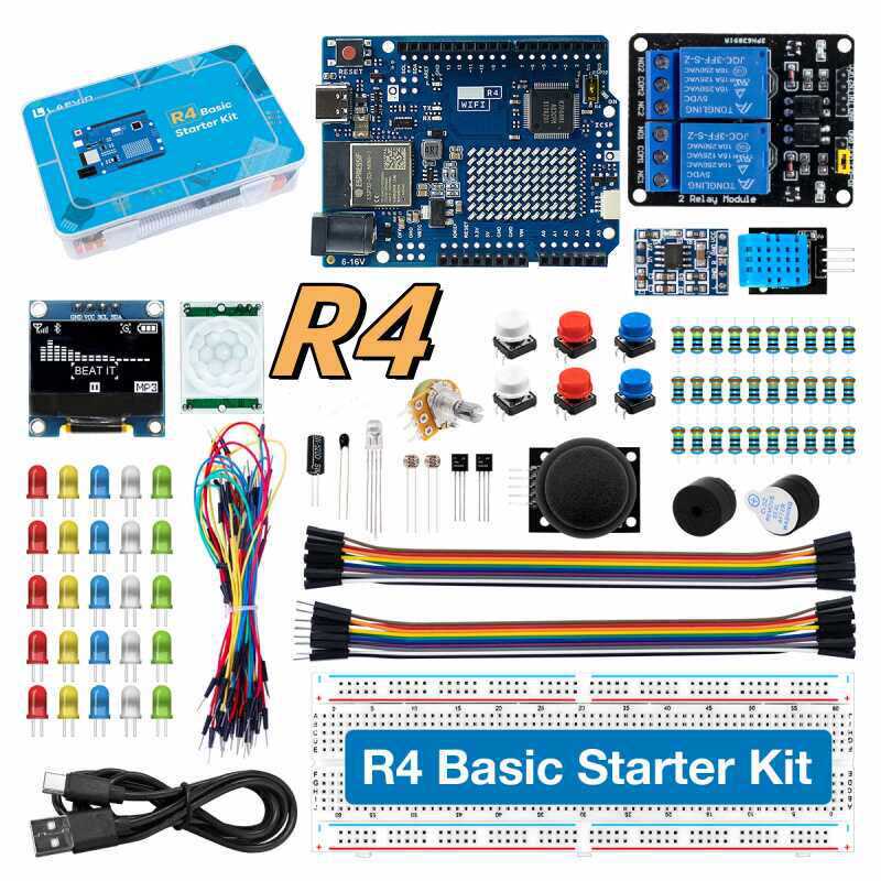 Diy Electronics Starter Kit - Kit di sviluppo UNO R4 compatibile