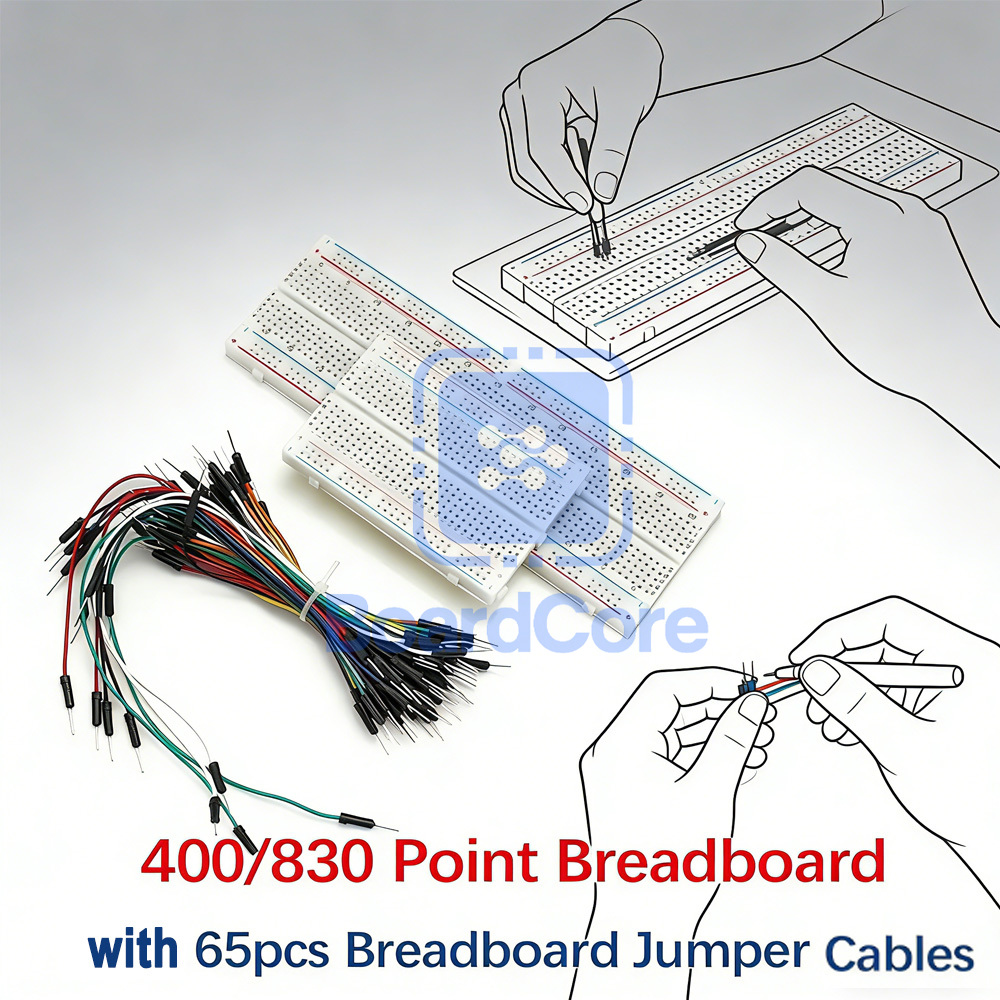 Diy Electronics Raspberry Pi - Kit Breadboard 400/830 Punti con 65