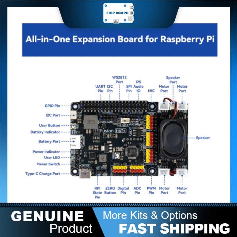 Raspberry Pi Zero - SunFounder Fusion HAT+: Scheda di Espansione