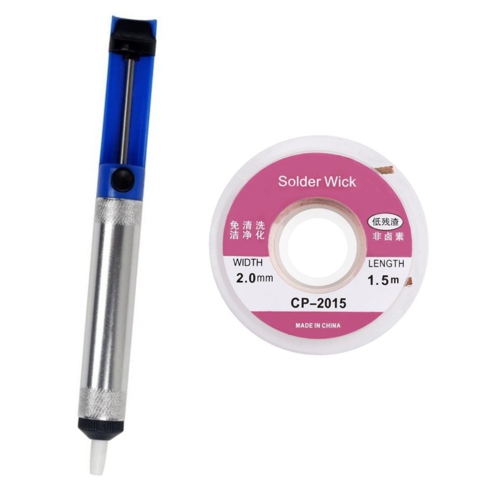 Desoldering Pump Solder - Pompa dissaldante in alluminio Penna per