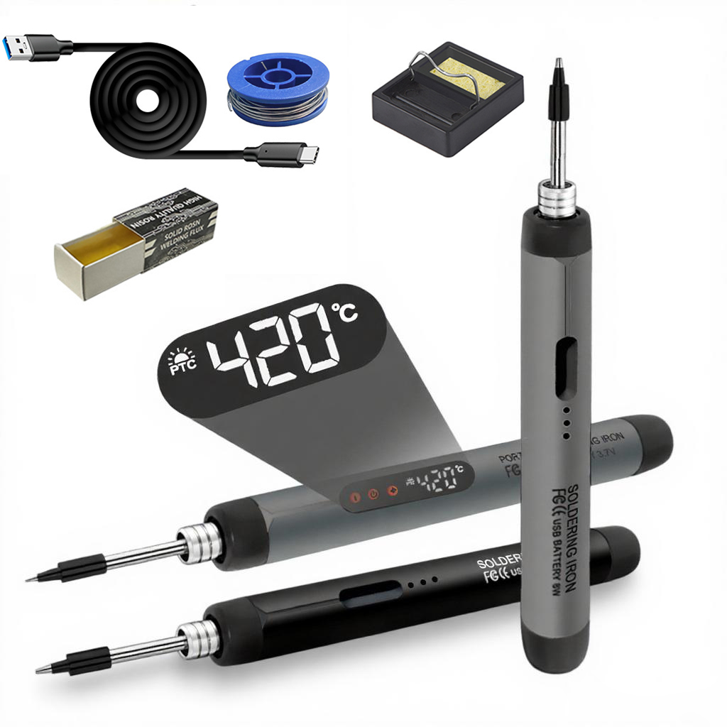 Diy Electronics Bench - Mini saldatore USB digitale portatile Display