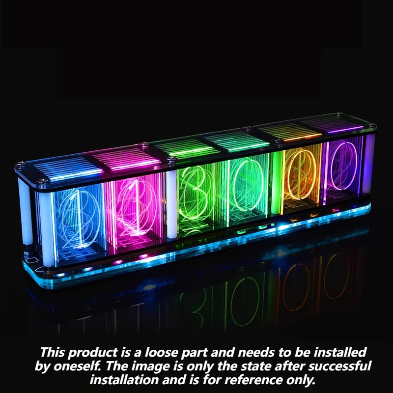 Diy Electronics Table - Kit Orologio a Tubi Luminosi Fai-da-Te,