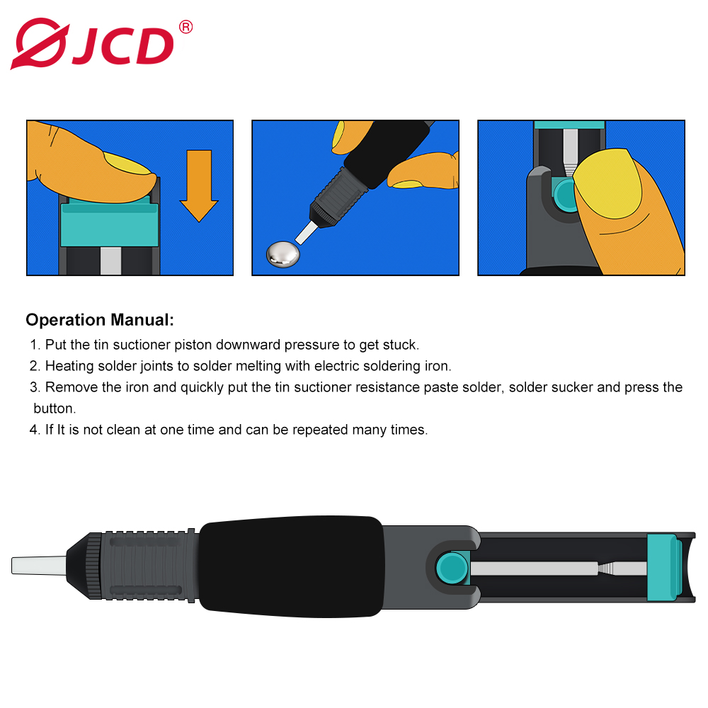JCD Pompa dissaldante in metal - Desoldering Pump Solder recensione e prezzo