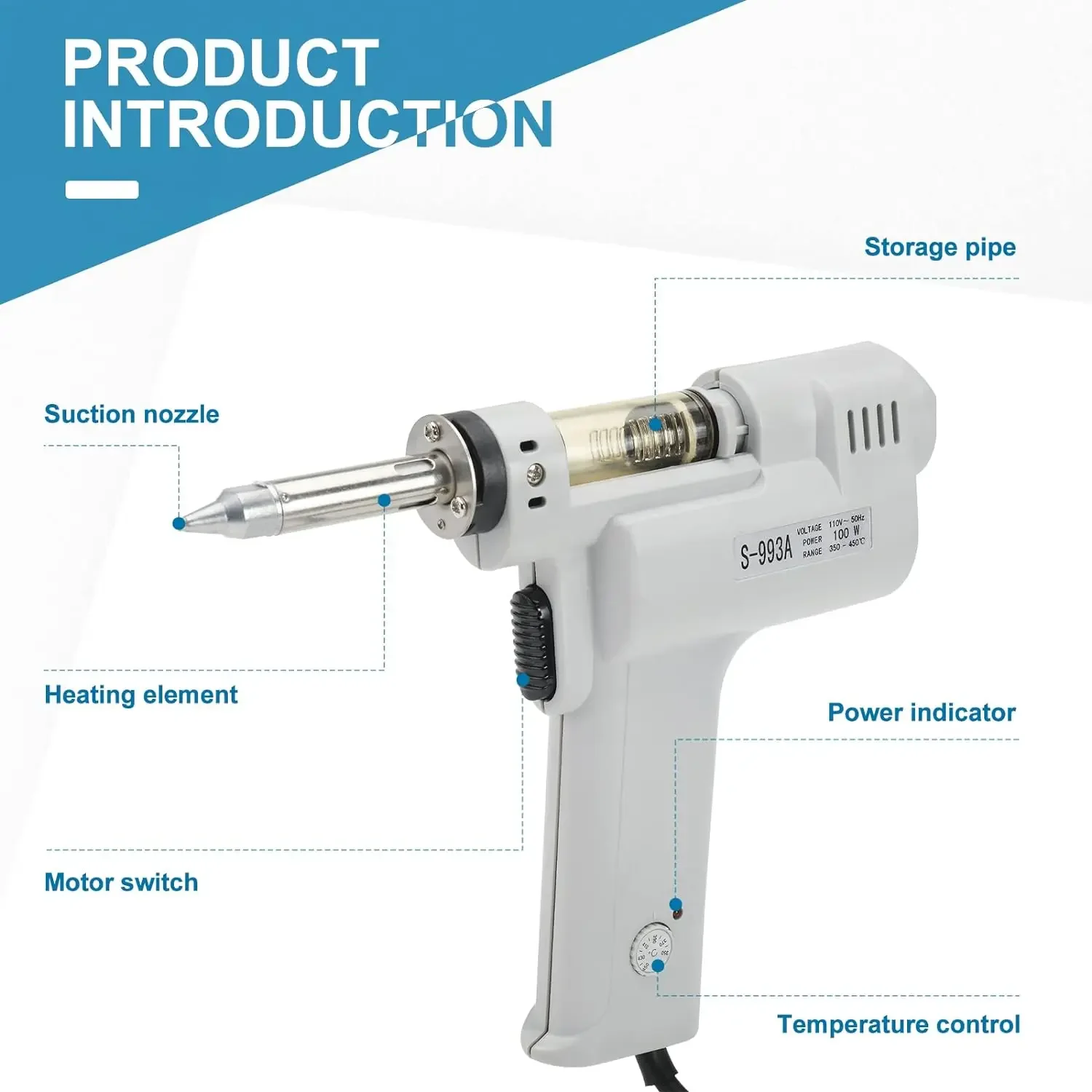 S-998P Pistola dissaldante ele - Desoldering Pump Solder recensione e prezzo