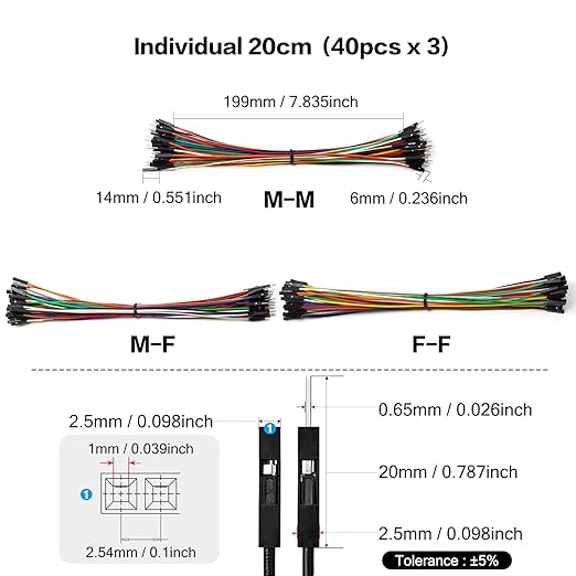 120 Pezzi Cavi Jumper per Brea - Breadboard Jumper Wire recensione e prezzo